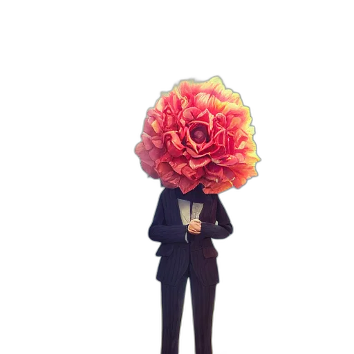 flower, crown, staff, jacket transparent PNG cut-out
