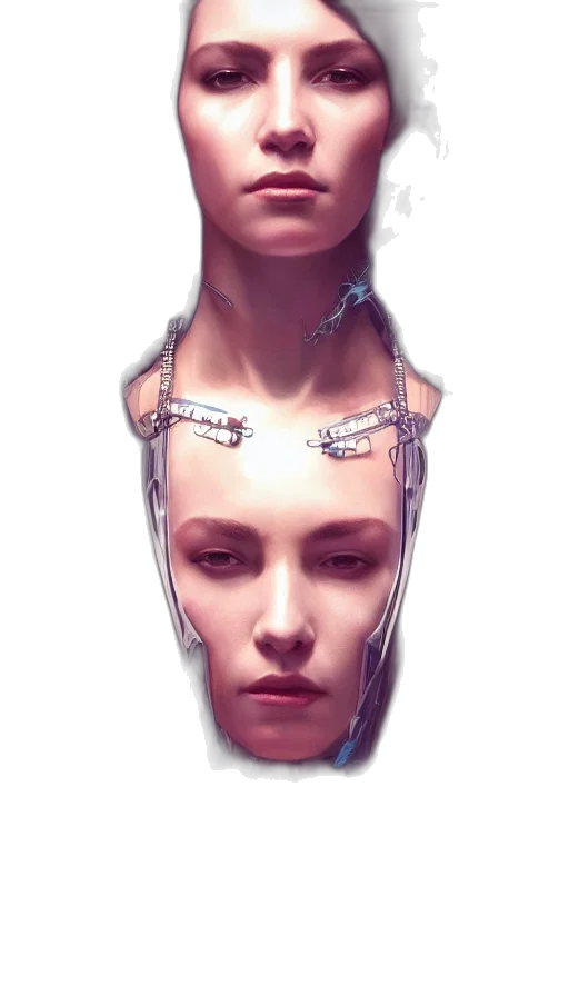 robot, face, jewelry, mask transparent PNG cut-out