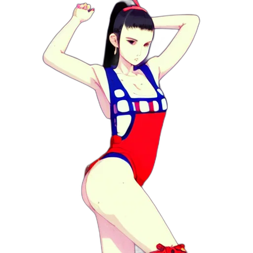 dress, anime, cartoon, pixel art transparent PNG cut-out
