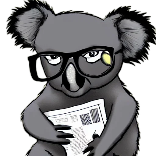 staff, animal, cartoon, koala transparent PNG cut-out