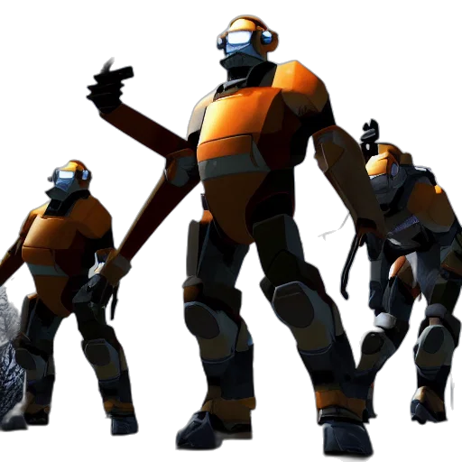 robot, concept art, 3d render, outer space transparent PNG cut-out