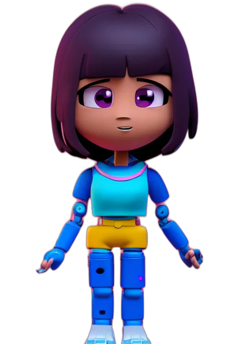 robot, staff, face, 3d render transparent PNG cut-out