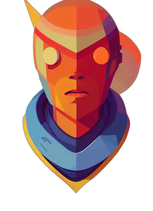 face, robot, mask, jacket transparent PNG cut-out