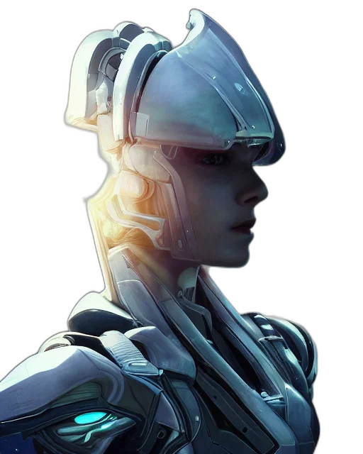 robot, face, mask, cyberpunk transparent PNG cut-out