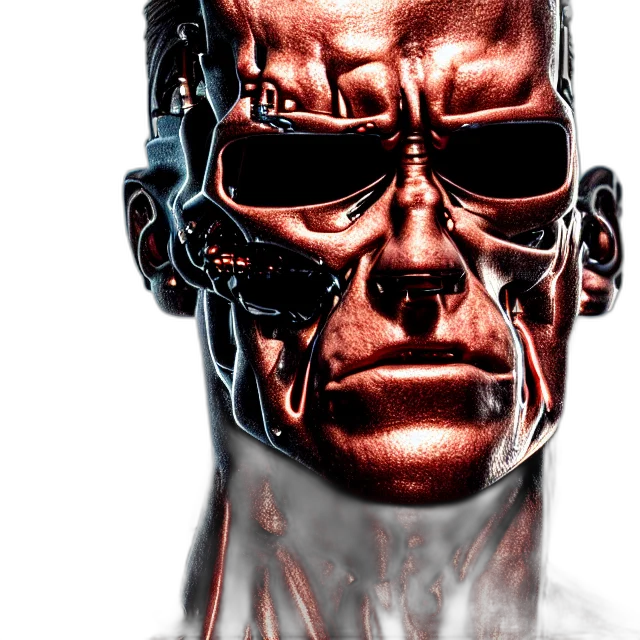 robot, face, mask, cyberpunk transparent PNG cut-out