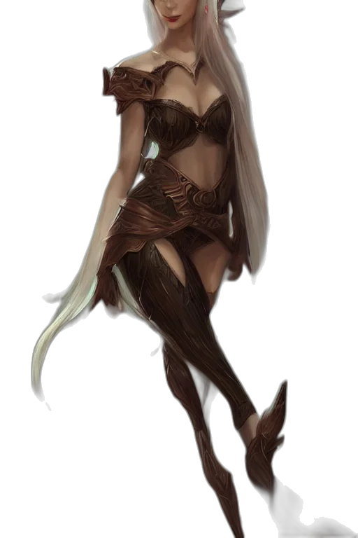 dress, creature, mask, staff transparent PNG cut-out