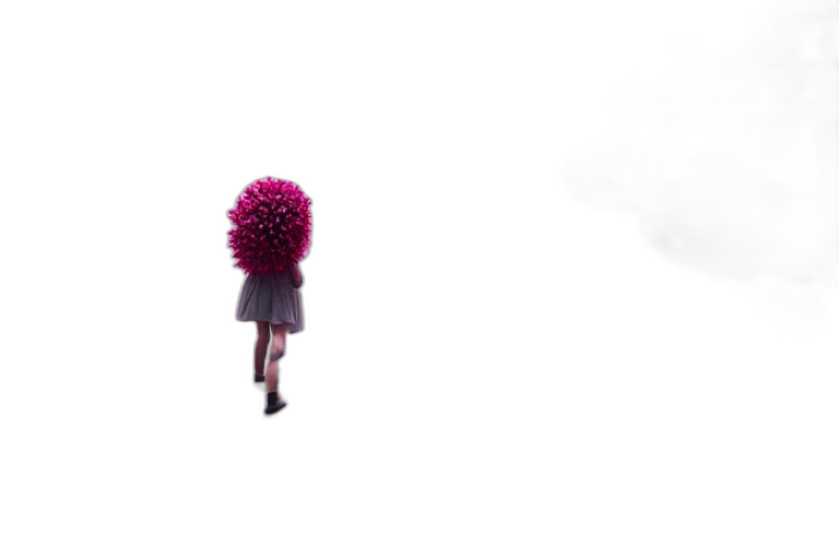 umbrella, hair, dress, flower transparent PNG cut-out