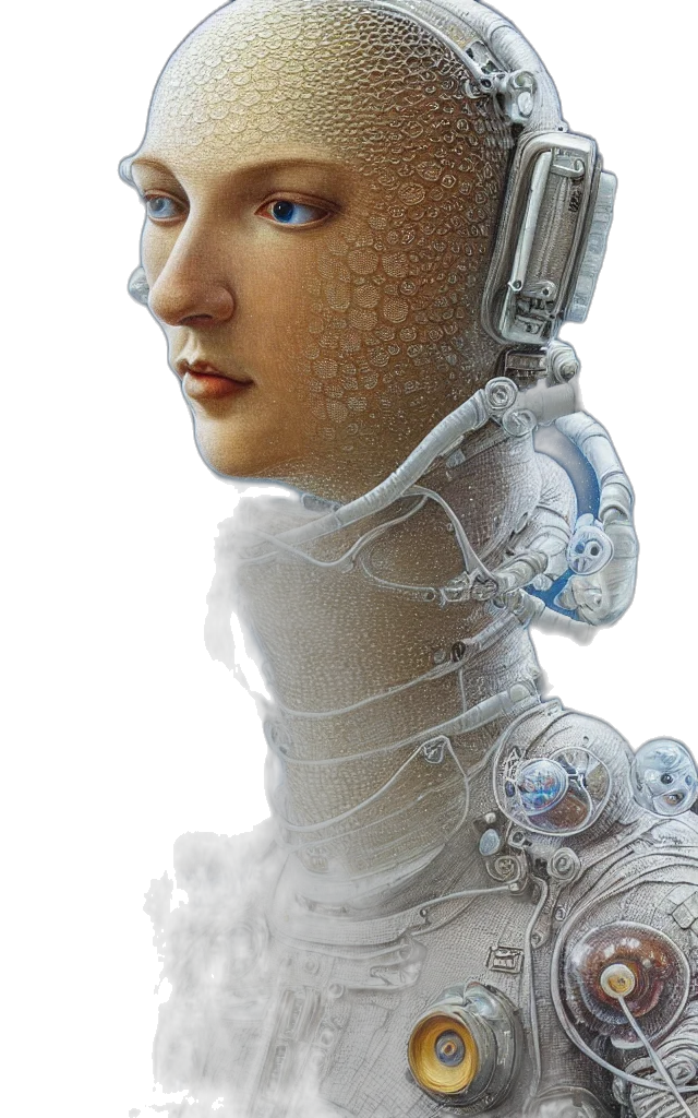 robot, face, mask, jewelry transparent PNG cut-out