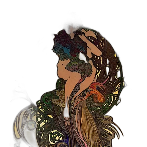 hair, crown, mask, dress transparent PNG cut-out