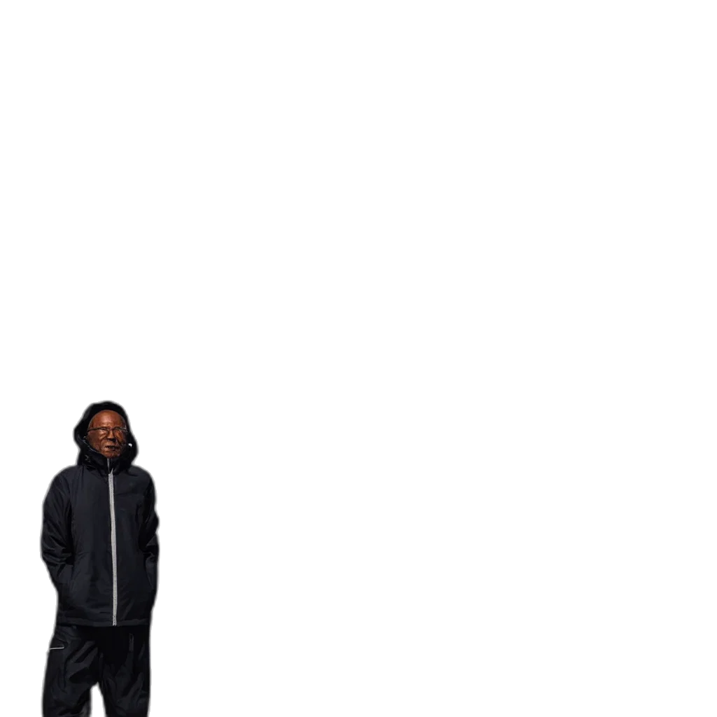 jacket, staff, creature, shoes transparent PNG cut-out