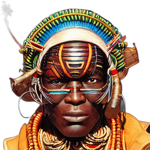 face, mask, jewelry, staff transparent PNG cut-out