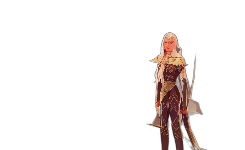 sword, staff, dress, dragon transparent PNG cut-out