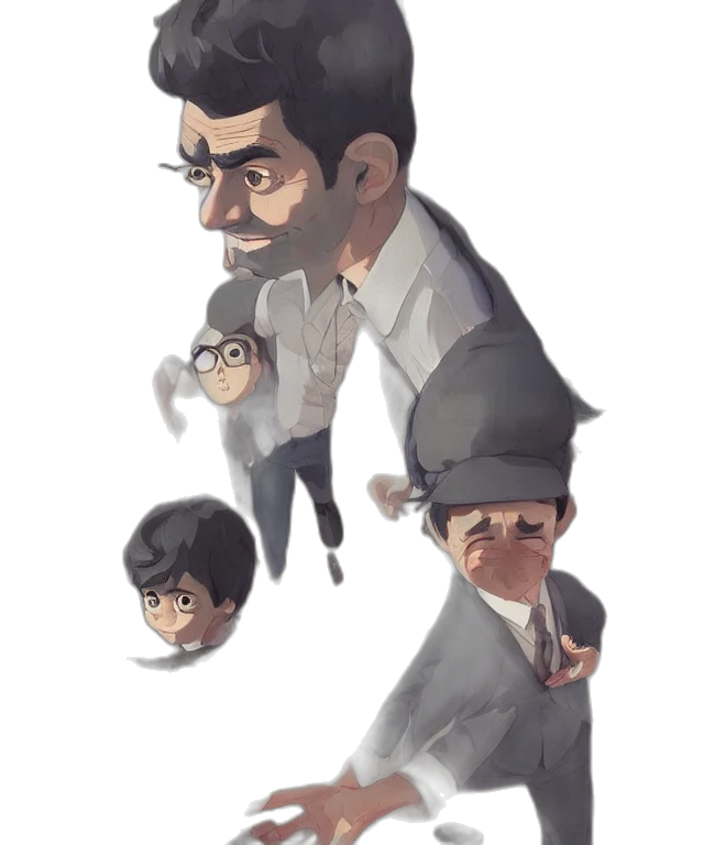 concept art, cartoon, comic book art, watercolor transparent PNG cut-out