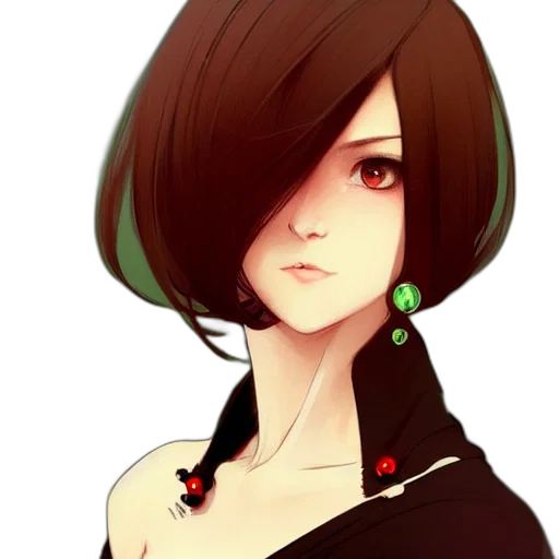 face, dress, jewelry, staff transparent PNG cut-out