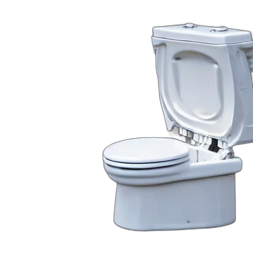robot, furniture, 3d render, toilet transparent PNG cut-out