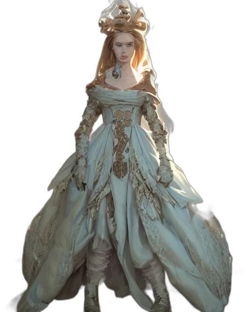 dress, crown, dragon, concept art transparent PNG cut-out