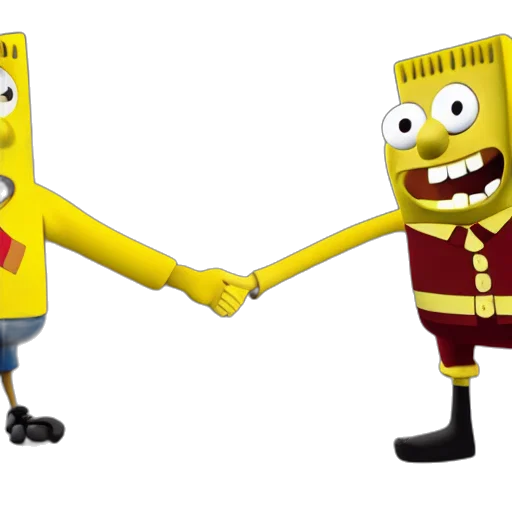 3d render, concept art, cartoon, sponch transparent PNG cut-out
