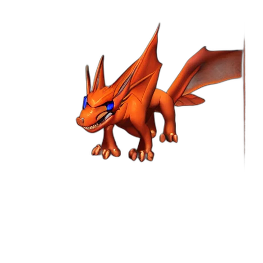 dragon, animal, creature, staff transparent PNG cut-out