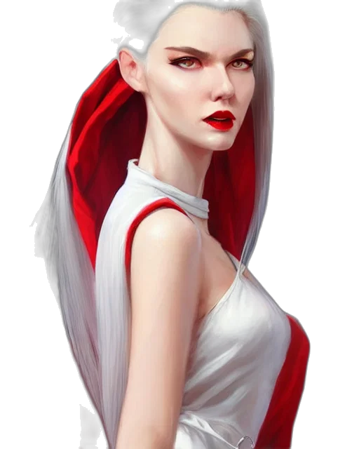 dress, face, staff, fantasy art transparent PNG cut-out