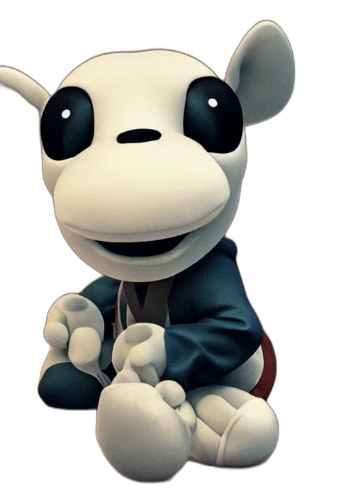 animal, staff, 3d render, concept art transparent PNG cut-out