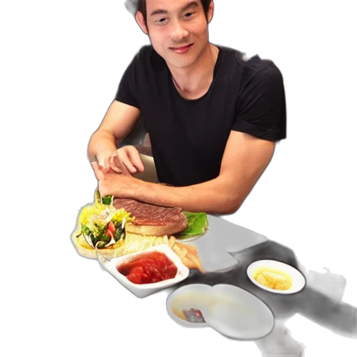 food, staff, photorealistic, oil painting transparent PNG cut-out