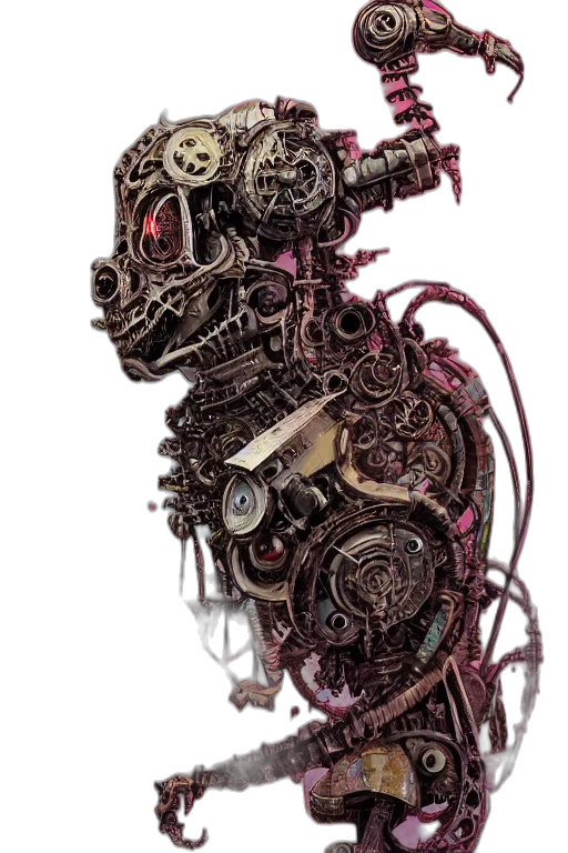 robot, jewelry, mask, weapon transparent PNG cut-out