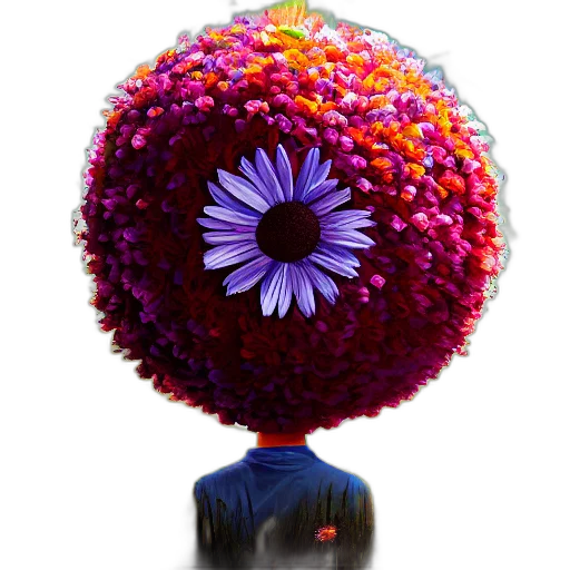 flower, crown, hat, staff transparent PNG cut-out