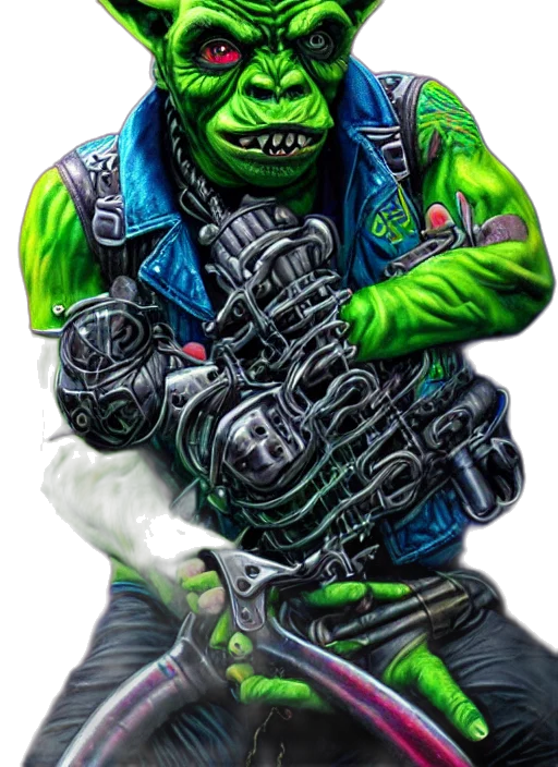 weapon, robot, creature, staff transparent PNG cut-out