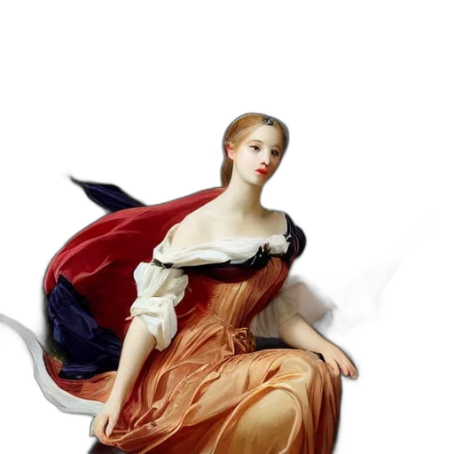 dress, oil painting, photorealistic, 3d render transparent PNG cut-out