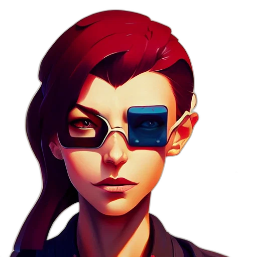 face, jacket, staff, robot transparent PNG cut-out