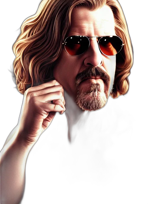 face, hair, photorealistic, comic book art transparent PNG cut-out