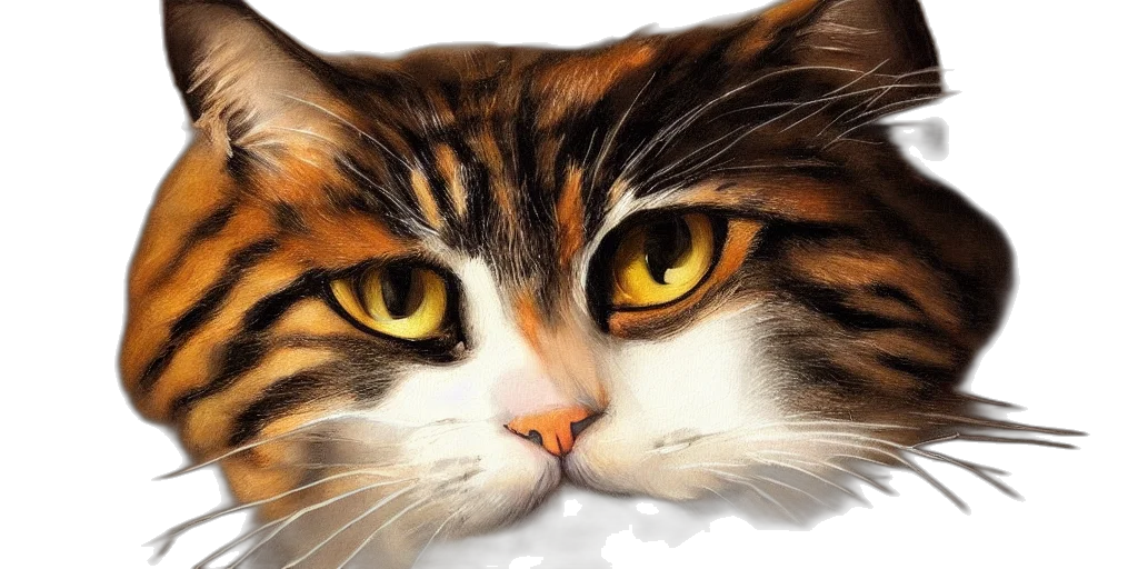 animal, face, photorealistic, oil painting transparent PNG cut-out