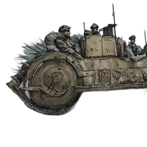 weapon, car, concept art, watercolor transparent PNG cut-out