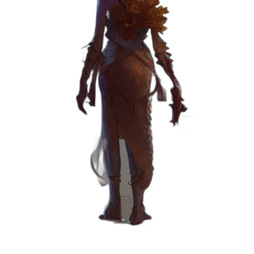 staff, dress, mask, creature transparent PNG cut-out