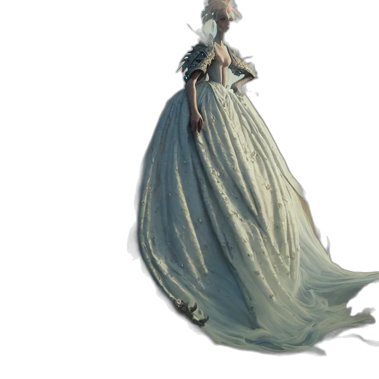 dress, sword, staff, crown transparent PNG cut-out
