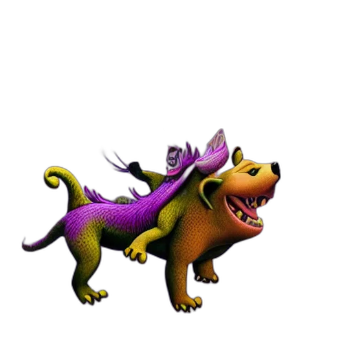 dragon, creature, animal, staff transparent PNG cut-out