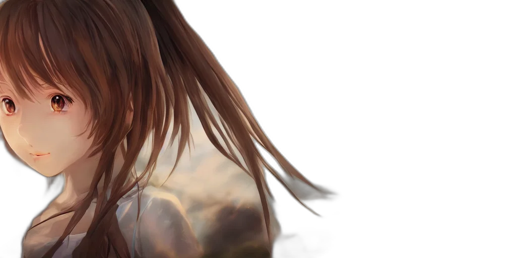 hair, face, dress, creature transparent PNG cut-out