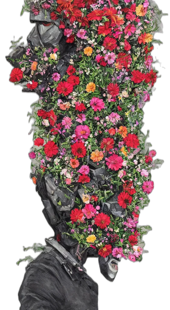 crown, flower, dress, staff transparent PNG cut-out
