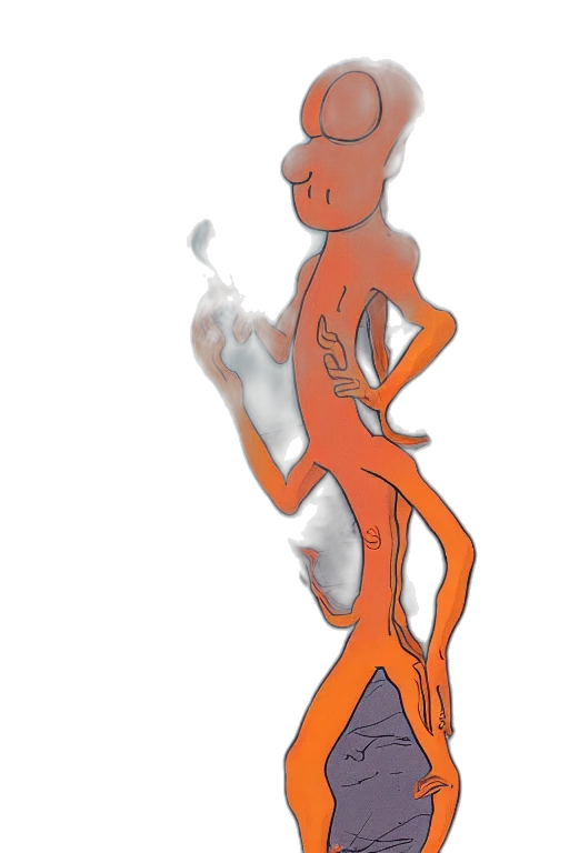 creature, dragon, staff, mask transparent PNG cut-out