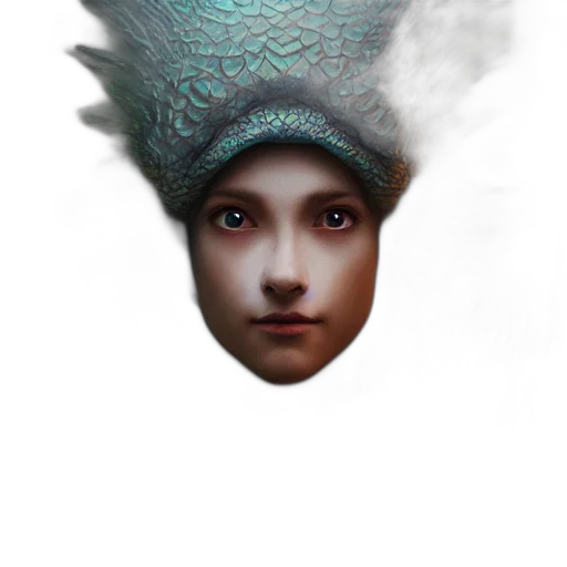 hat, face, dragon, crown transparent PNG cut-out