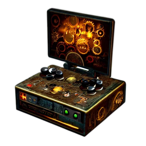 concept art, 3d render, steampunk, gaming transparent PNG cut-out