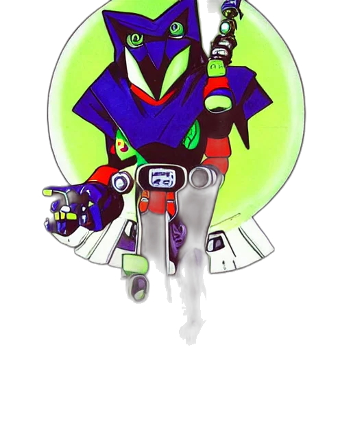 robot, jacket, concept art, pixel art transparent PNG cut-out