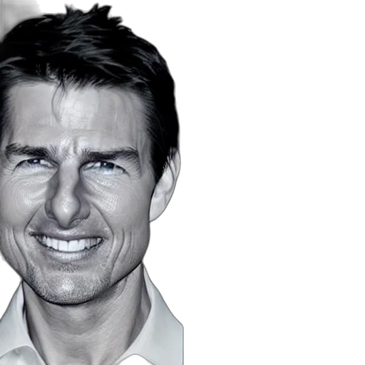 face, photorealistic, tom, cruise transparent PNG cut-out