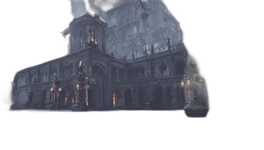 crown, building, mask, weapon transparent PNG cut-out