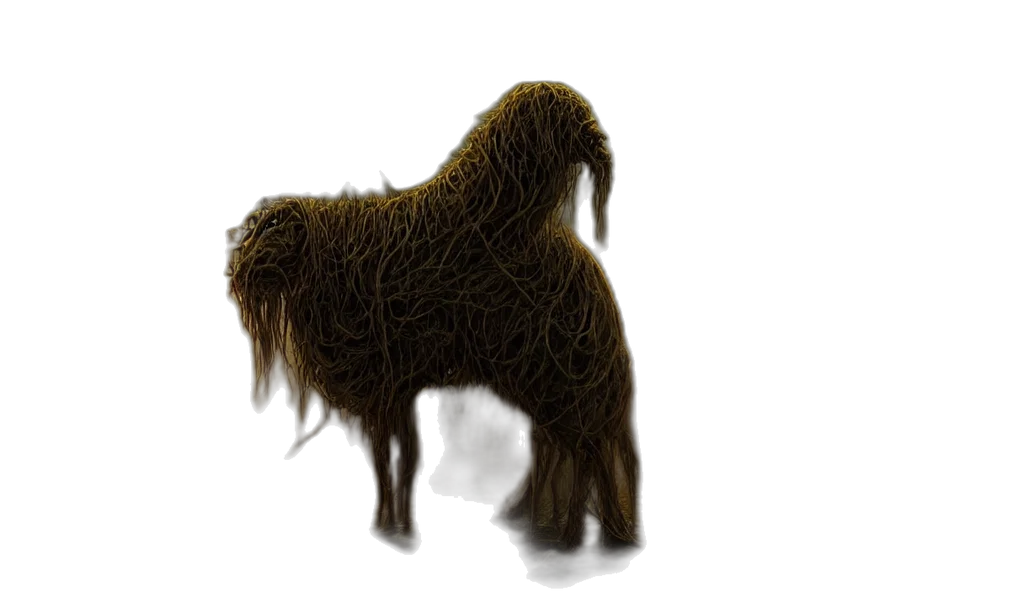 hair, animal, creature, staff transparent PNG cut-out