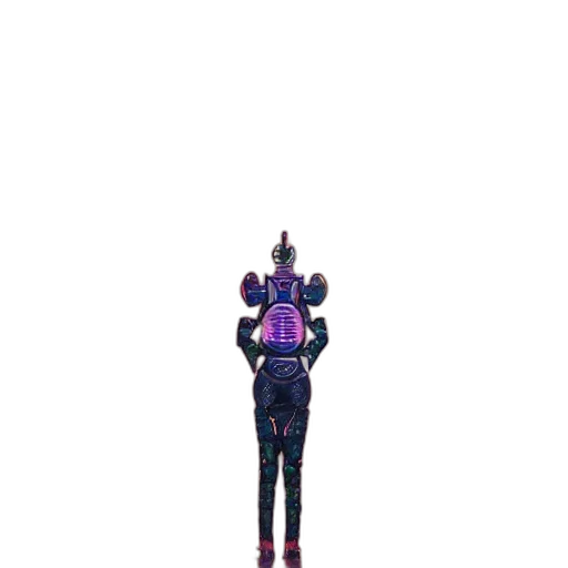 robot, staff, mask, creature transparent PNG cut-out