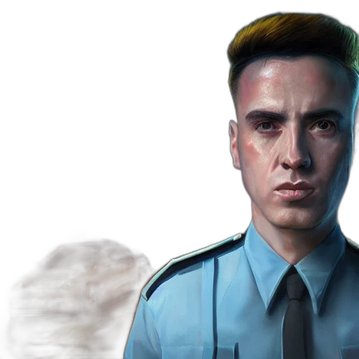 face, staff, concept art, photorealistic transparent PNG cut-out