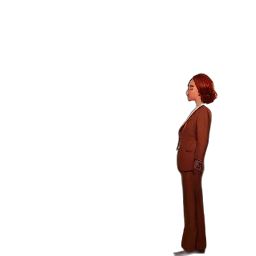 dress, jacket, staff, robot transparent PNG cut-out