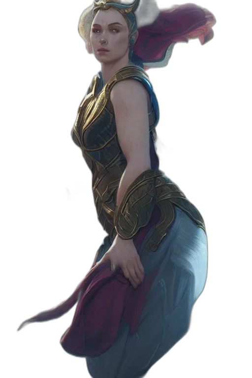 dress, staff, dragon, crown transparent PNG cut-out