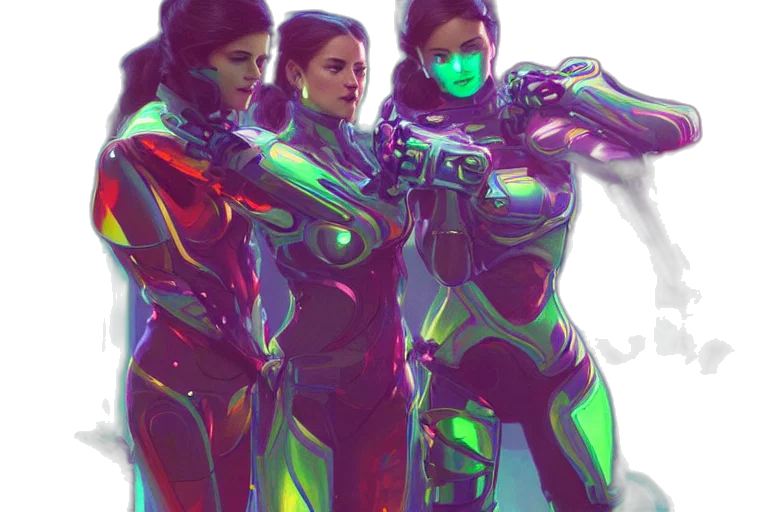 robot, concept art, cyberpunk, comic book art transparent PNG cut-out